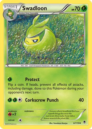 Swadloon 006  - Reverse Holofoil XY  Phantom Forces - Uncommon