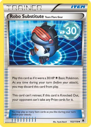 Robo Substitute 102  - Reverse Holofoil XY  Phantom Forces - Uncommon