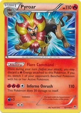 Pyroar - 12/119 (XY Phantom Forces)/119  Deck Exclusives - Rare