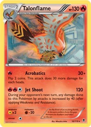 Talonflame - 10/119 (XY Phantom Forces)/119  - Holofoil Deck Exclusives - Holo Rare