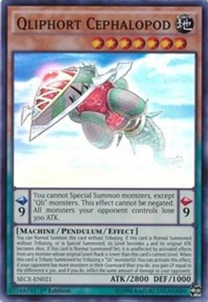 Qliphort Cephalopod (SECE-EN021) - Secrets of Eternity 1st Edition