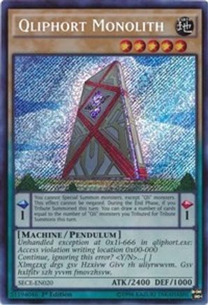Qliphort Monolith (SECE-EN020) - Secrets of Eternity Unlimited