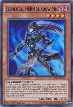 Elemental HERO Shadow Mist (SDHS-EN001) - Structure Deck: HERO Strike 1st Edition