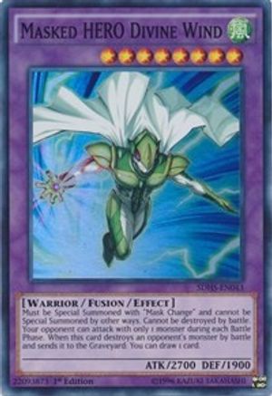 Masked HERO Divine Wind (SDHS-EN043) - Structure Deck: HERO Strike 1st Edition