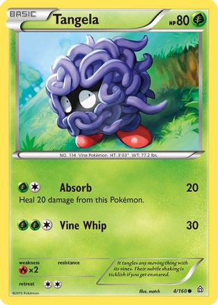 Tangela  - Reverse Holofoil XY  Primal Clash - Common