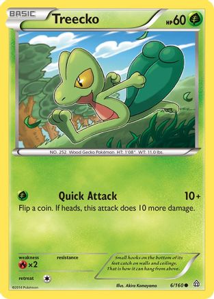 Treecko 006  - Reverse Holofoil XY  Primal Clash - Common