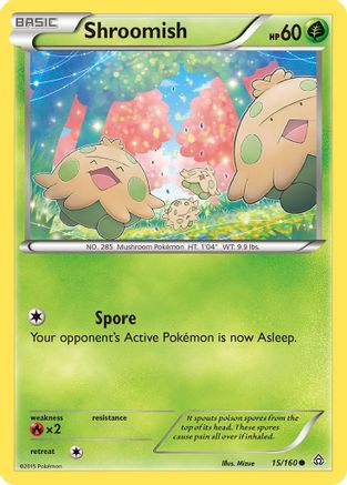 Shroomish 015  - Reverse Holofoil XY  Primal Clash - Common