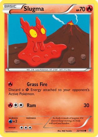 Slugma 022/160  - Reverse Holofoil XY  Primal Clash - Common