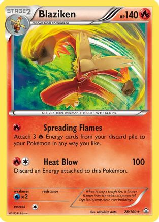 Blaziken  - Reverse Holofoil XY  Primal Clash - Holo Rare