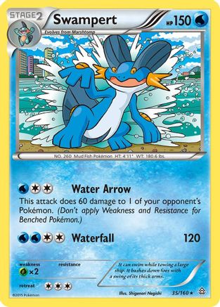 Swampert 035  - Reverse Holofoil XY  Primal Clash - Rare