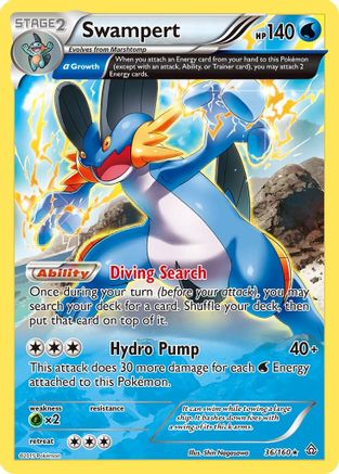 Swampert (Alpha) 036  - Holofoil XY  Primal Clash - Holo Rare