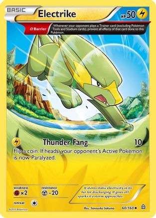 Electrike (Omega) 060  - Reverse Holofoil XY  Primal Clash - Uncommon