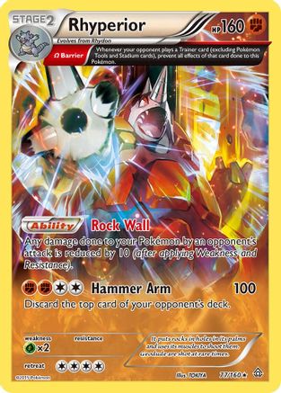 Rhyperior (Omega) 077  - Reverse Holofoil XY  Primal Clash - Holo Rare