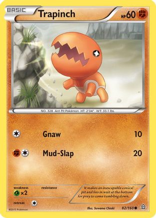 Trapinch 082  - Reverse Holofoil XY  Primal Clash - Common