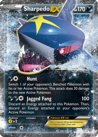 Sharpedo EX 091  - Holofoil XY  Primal Clash - Ultra Rare