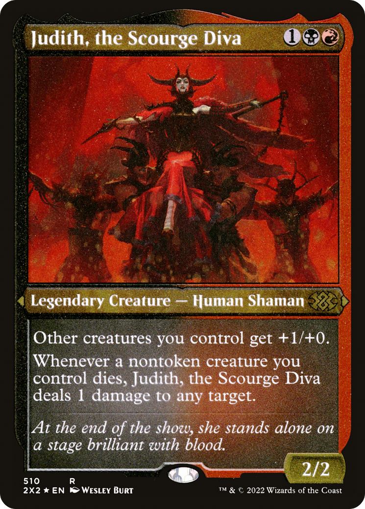 Judith, the Scourge Diva (Foil Etched) (2X2-510) - Double Masters 2022 Foil