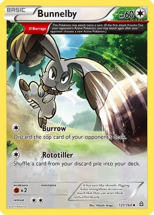 Bunnelby (Omega) 121  - Reverse Holofoil XY  Primal Clash - Uncommon