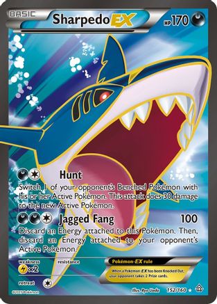 Sharpedo EX (152 Full Art)  - Holofoil XY  Primal Clash - Ultra Rare