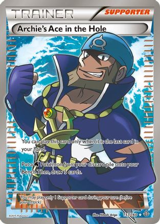 Archie's Ace in the Hole (157 Full Art)/160  - Holofoil XY  Primal Clash - Ultra Rare