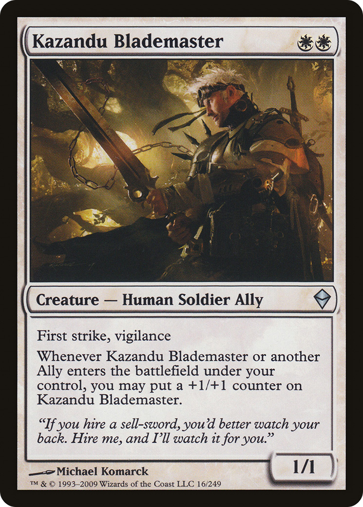 Kazandu Blademaster (ZEN-016) - Zendikar Foil