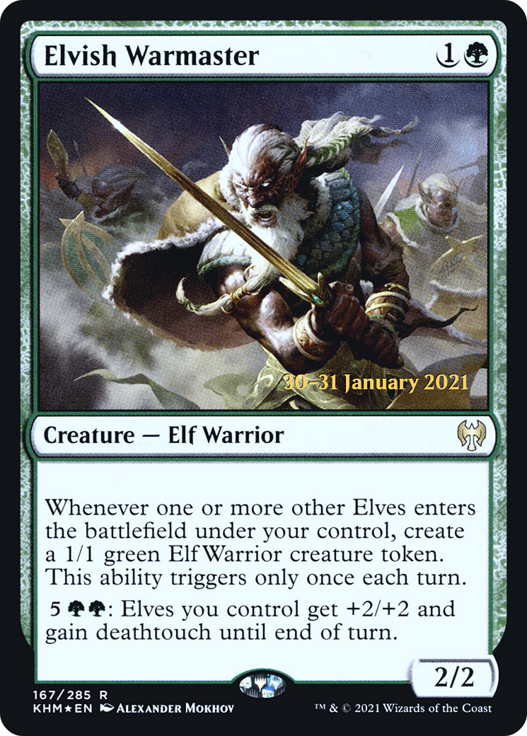 Elvish Warmaster (PRE-167) - Kaldheim Promos Foil
