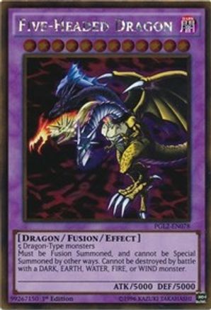 Five-Headed Dragon (PGL2-EN078) - Premium Gold: Return of the Bling 1st Edition