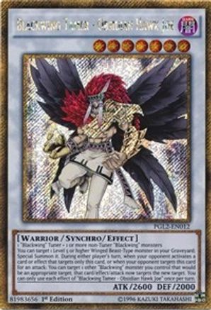 Blackwing Tamer - Obsidian Hawk Joe (PGL2-EN012) - Premium Gold: Return of the Bling 1st Edition