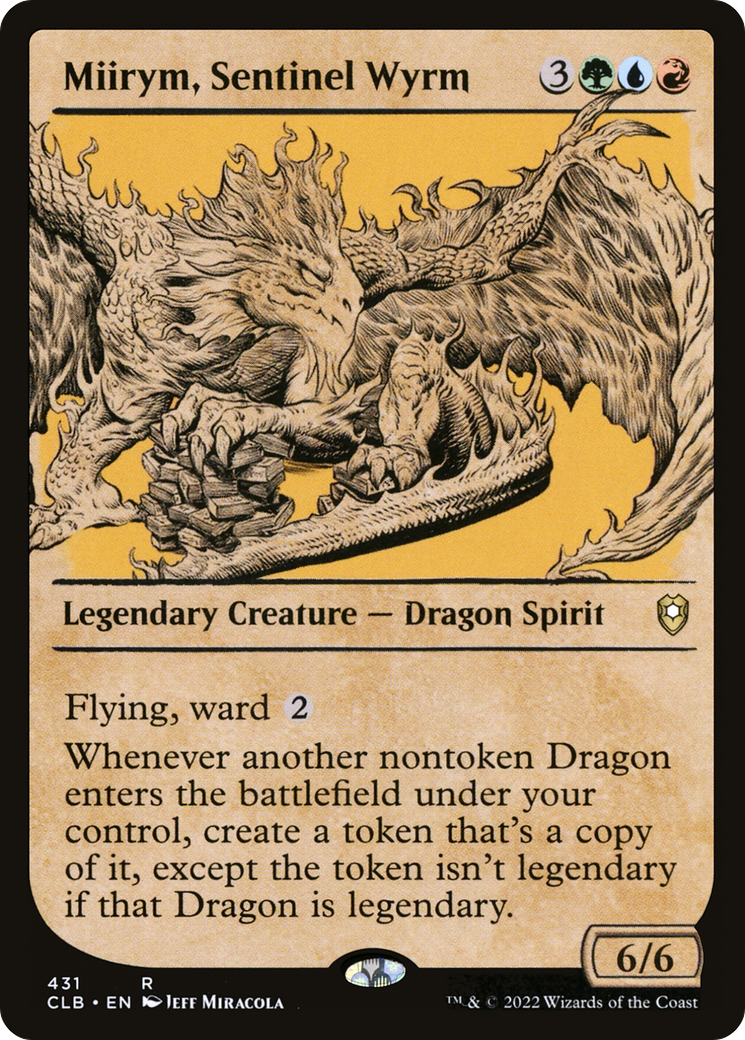 Miirym, Sentinel Wyrm (Showcase) (CLB-431) - Commander Legends: Battle for Baldur's Gate: (Showcase) Foil