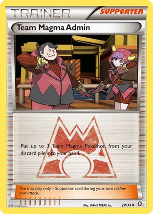 Team Magma Admin 029  - Reverse Holofoil Double Crisis - Uncommon