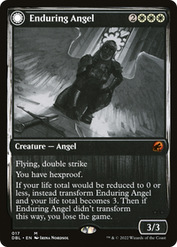 Enduring Angel (DBL-017) - Innistrad: Double Feature: (Double Faced Transform) Foil