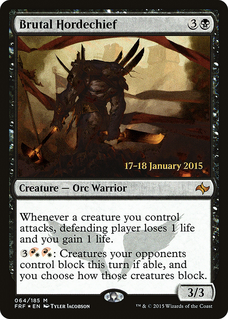 Brutal Hordechief (PRE-064) - Fate Reforged Promos Foil