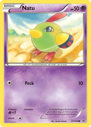 Natu (27) (27) 027  - Reverse Holofoil XY  Roaring Skies - Common