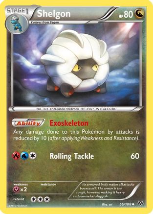Shelgon  - Reverse Holofoil XY  Roaring Skies - Uncommon