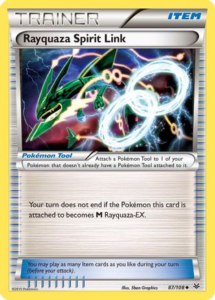 Rayquaza Spirit Link 087  XY  Roaring Skies - Uncommon