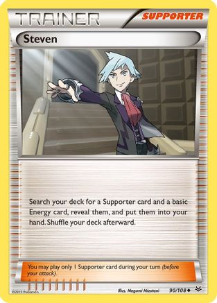 Steven 090  - Reverse Holofoil XY  Roaring Skies - Uncommon