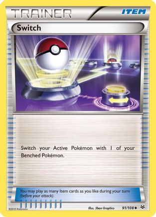 Switch 091  - Reverse Holofoil XY  Roaring Skies - Uncommon