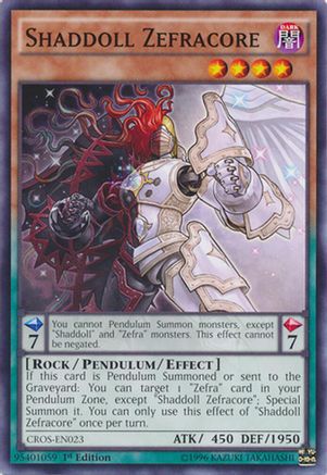 Shaddoll Zefracore (CROS-EN023) - Crossed Souls 1st Edition