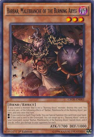 Barbar, Malebranche of the Burning Abyss (CROS-EN083) - Crossed Souls Unlimited
