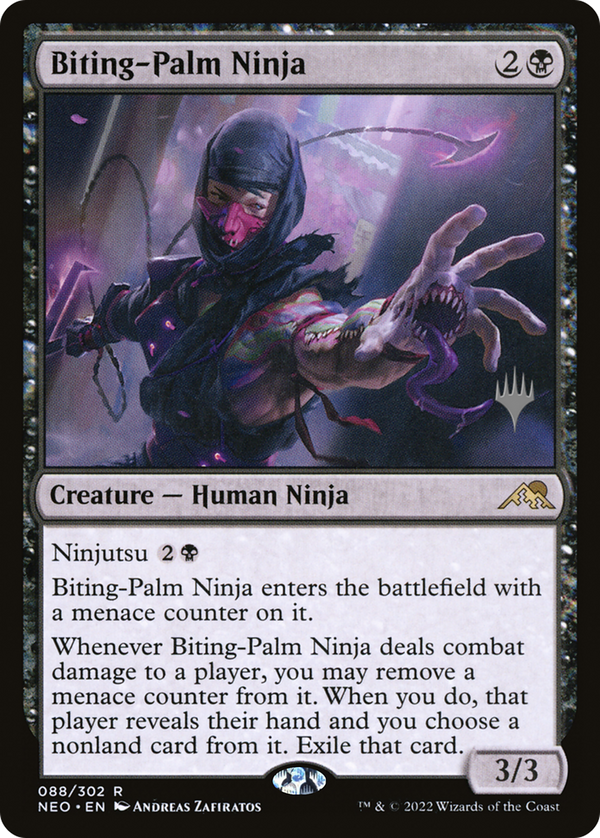 Biting-Palm Ninja (PPNEO-088) - Kamigawa: Neon Dynasty Promos Foil