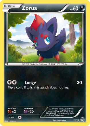 Zorua (#13)  BW Trainer Kit Excadrill & Zoroark - Common