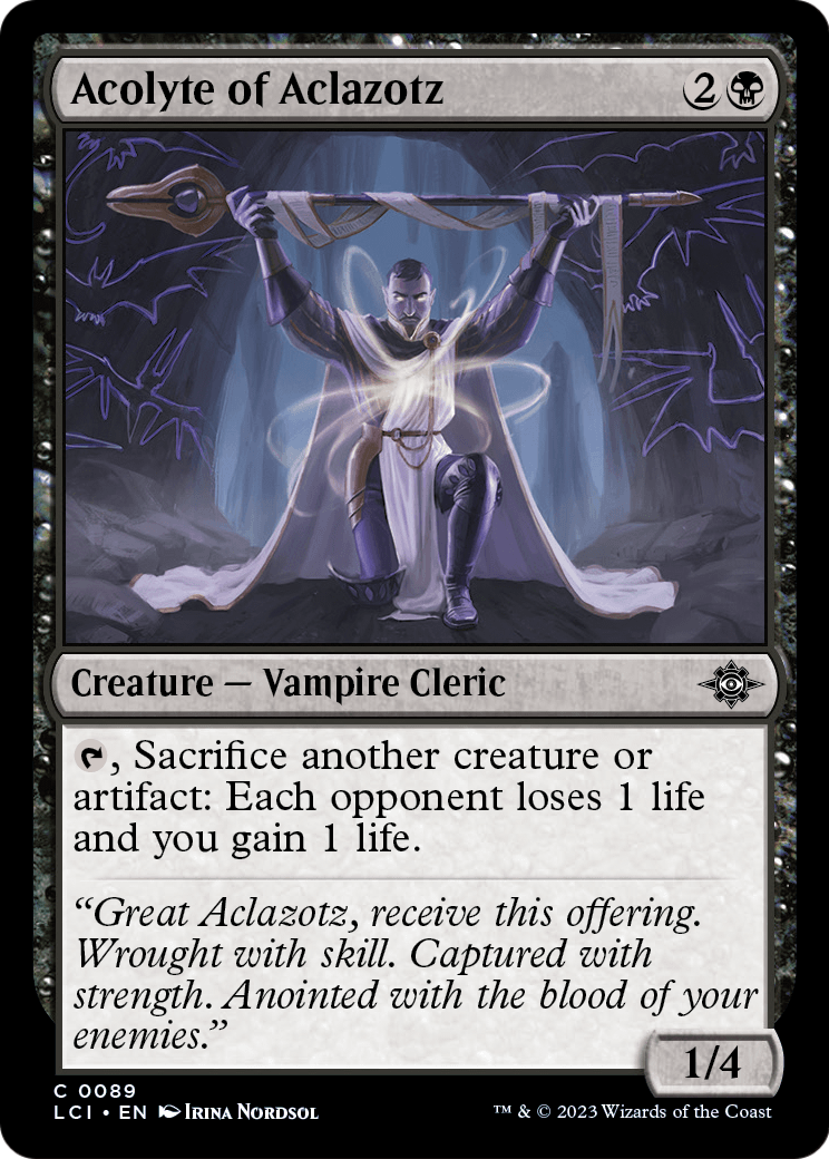 Acolyte of Aclazotz (LCI-089) - The Lost Caverns of Ixalan Foil