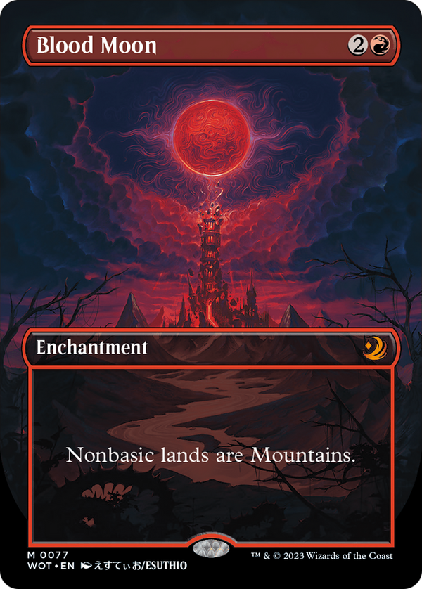 Blood Moon (Anime Borderless) (WOT-077) - Wilds of Eldraine: Enchanting Tales Foil