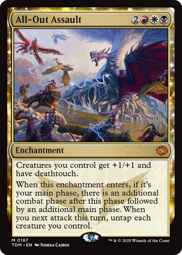 All-Out Assault (PPTDM-167) - Promo Pack: Tarkir: Dragonstorm: (enchantment) Foil