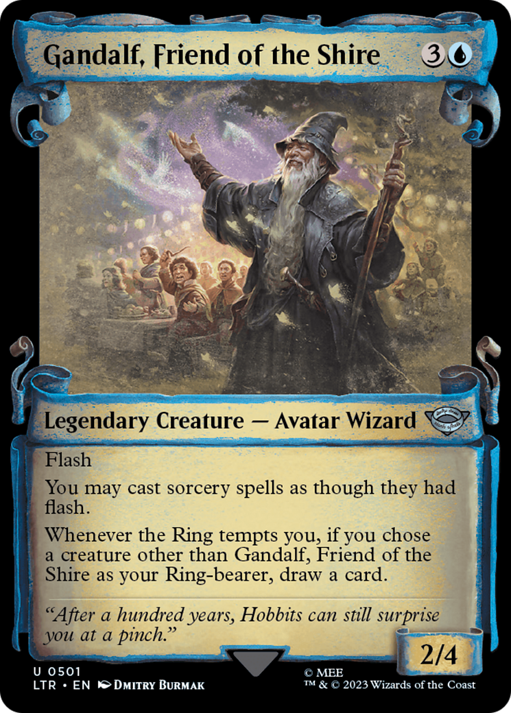 Gandalf, Friend of the Shire (Showcase Scrolls) (LTR-501) - The Lord of the Rings: Tales of Middle-earth: (Showcase) Foil