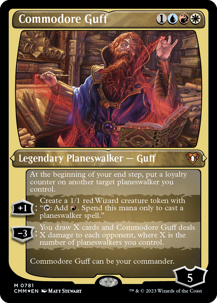 Commodore Guff (Display Commander) (Foil Etched) - Thick Stock (CMM-781) - Commander Masters Foil