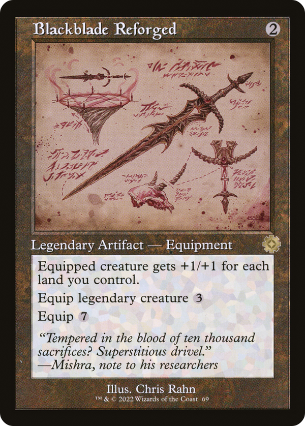 Blackblade Reforged (Schematic) (BRR-069) - The Brothers' War Retro Artifacts Foil