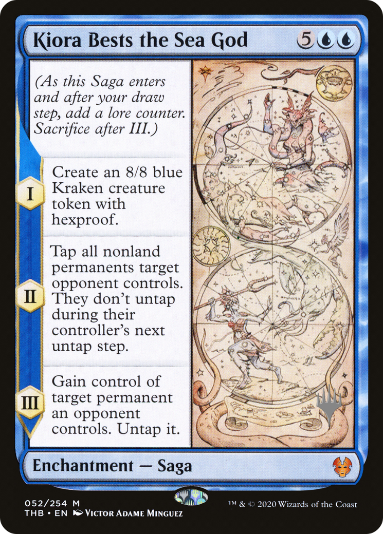 Kiora Bests the Sea God (PPTHB-052) - Theros Beyond Death Promos