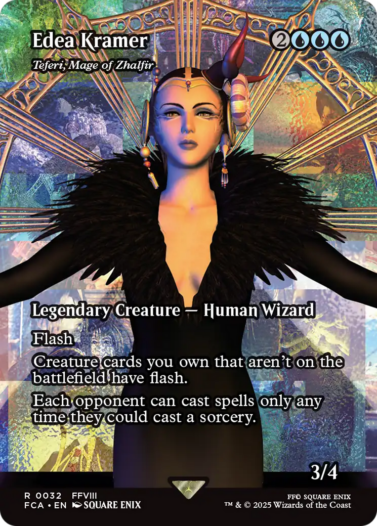 Edea Kramer - Teferi, Mage of Zhalfir (Showcase) (FCA-032) - FINAL FANTASY: Through the Ages / Edea Kramer (Borderless) Foil