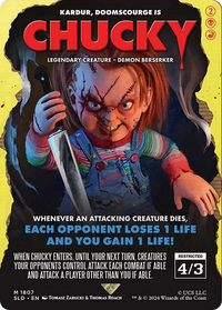 Chucky - Kardur, Doomscourge (SLD-1807) - Secret Lair Drop (Borderless) Foil