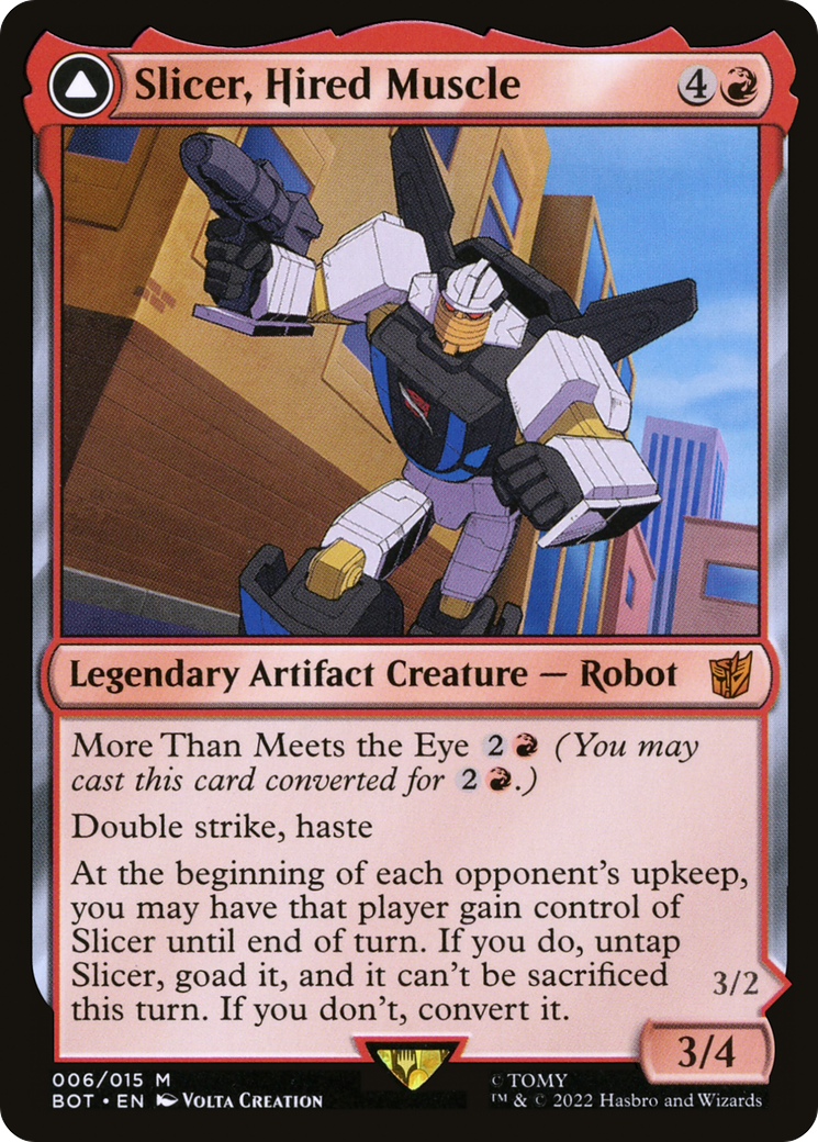 Slicer, Hired Muscle (BOT-006) - Transformers: (convertdfc)